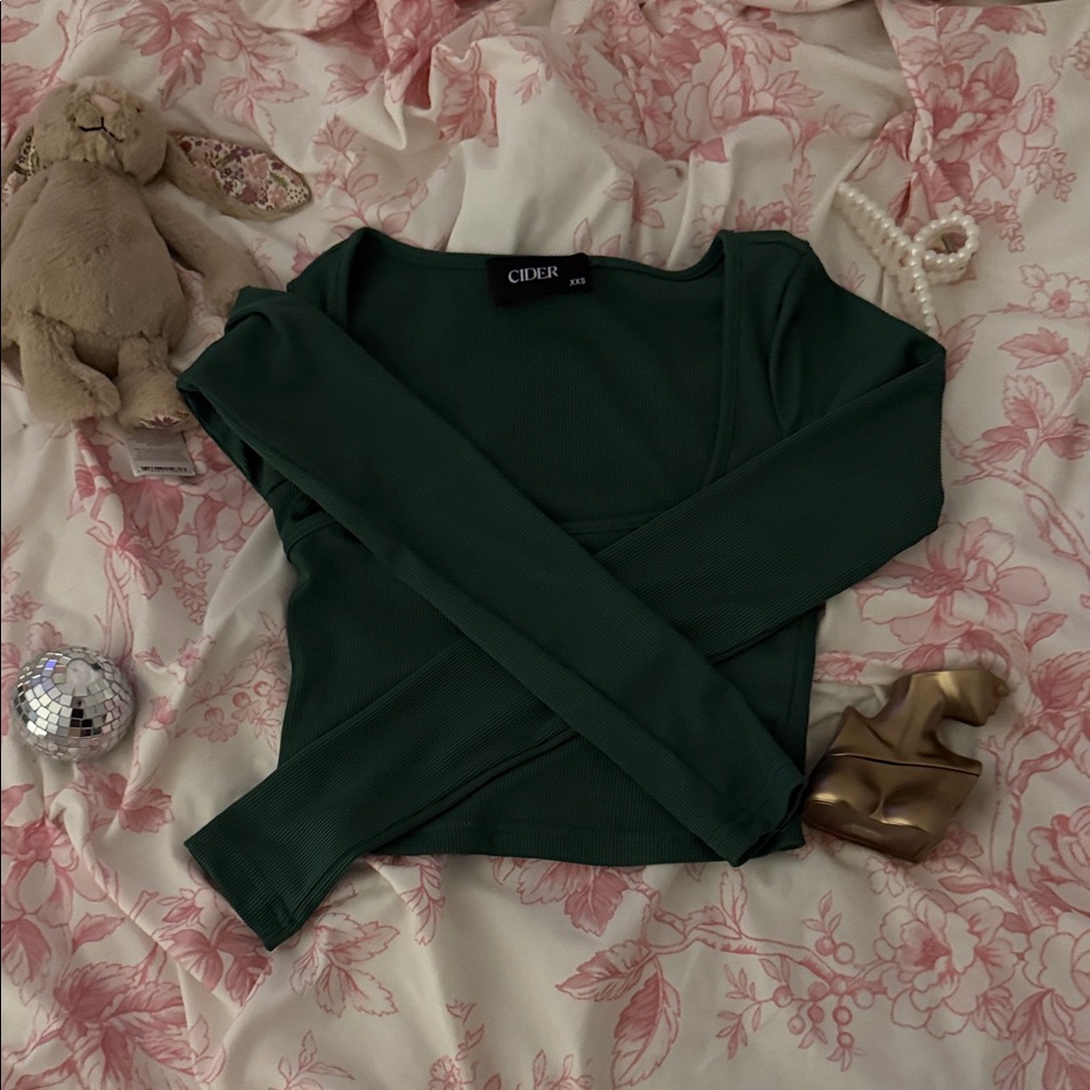 Cider Forest Green Long Sleeve Tee